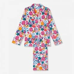 Derek Rose White Multi Ledbury 50 Pj Set