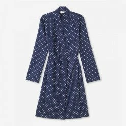Derek Rose Navy Plaza 60 Robe