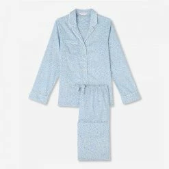 Derek Rose Blue Nelson 88 Pyjama Set