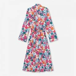 Derek Rose White Multi Ledbury 50 Robe