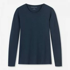 Derek Rose Navy Lara LS Tee