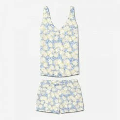 Derek Rose White Ledbury Shortie Pj Set