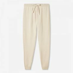 Derek Rose Cream Daphne Cashmere Sweatpants
