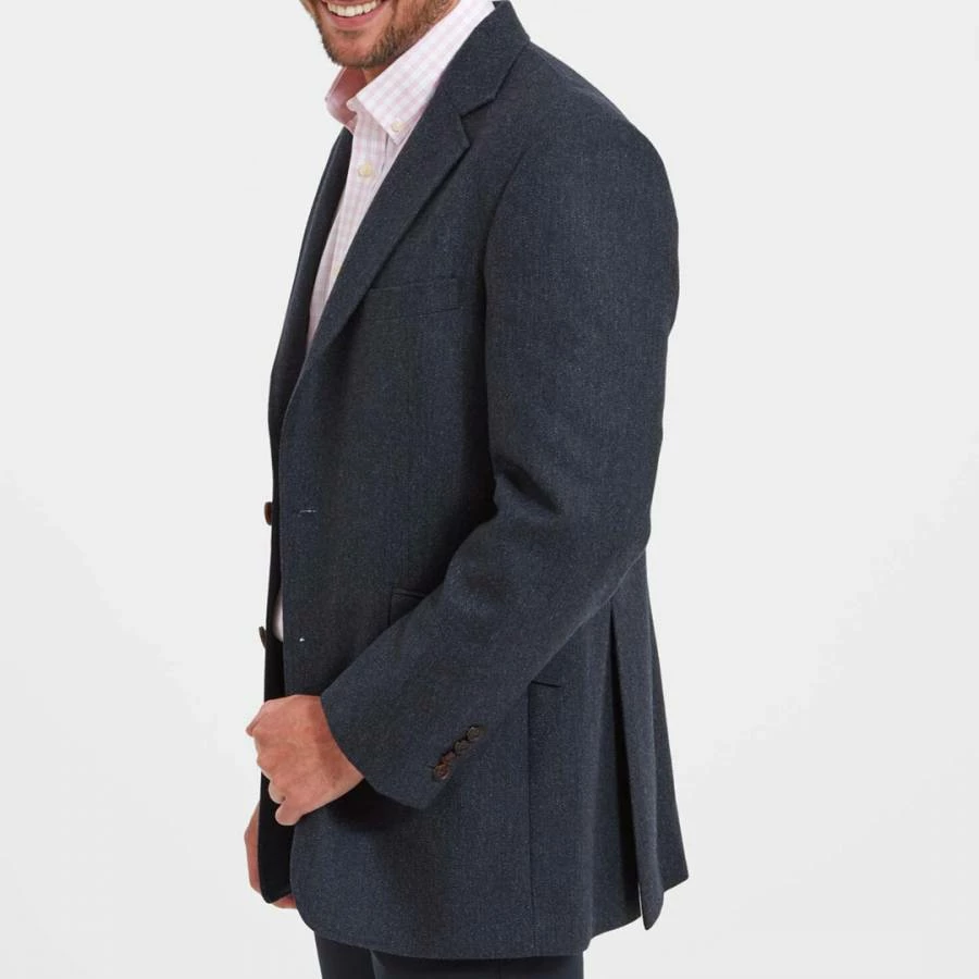 Schöffel Navy Belgrave Tweed Suit Jacket 5 Schöffel Navy Belgrave Tweed Suit Jacket - Image 3