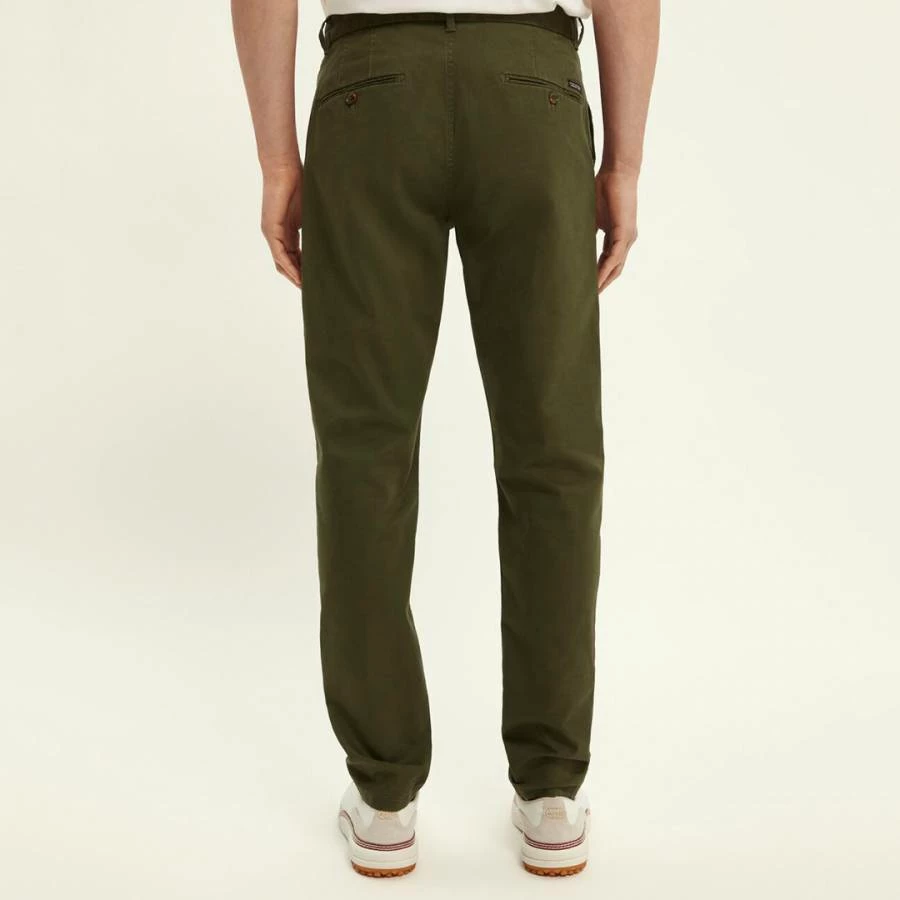 Scotch & Soda Green Stretch Slim Fit Cotton Chinos 4 Scotch & Soda Green Stretch Slim Fit Cotton Chinos - Image 2