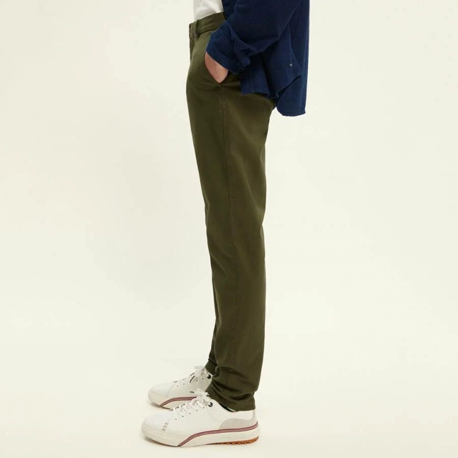 Scotch & Soda Green Stretch Slim Fit Cotton Chinos 5 Scotch & Soda Green Stretch Slim Fit Cotton Chinos - Image 3