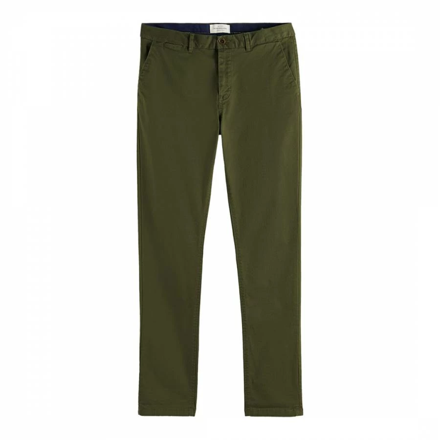 Scotch & Soda Green Stretch Slim Fit Cotton Chinos 6 Scotch & Soda Green Stretch Slim Fit Cotton Chinos - Image 4