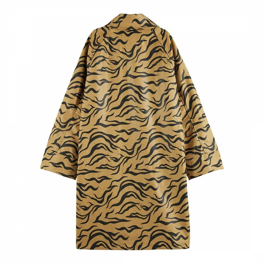 Scotch & Soda Brown Printed Oversized Coat 4 Scotch & Soda Brown Printed Oversized Coat - Image 2