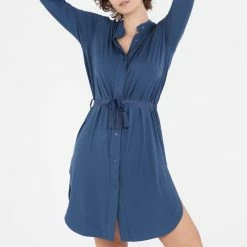 MAISON LEJABY Blue Stone Cosiness Liquette Nightwear