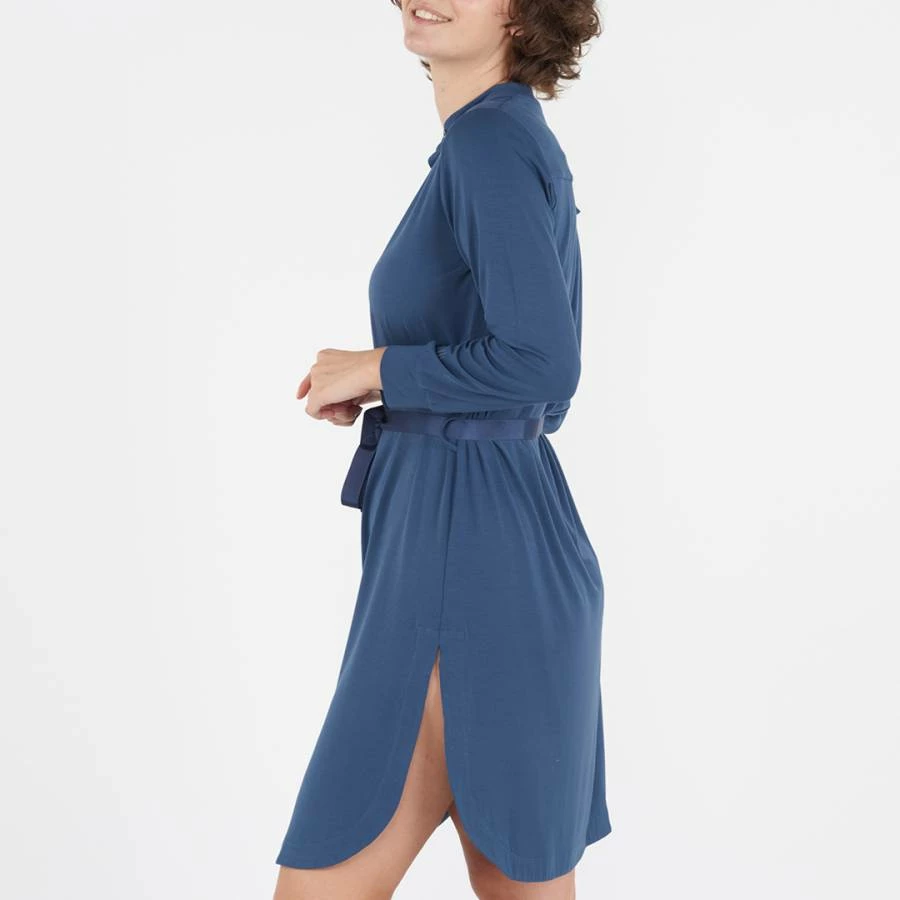 MAISON LEJABY Blue Stone Cosiness Liquette Nightwear 4 MAISON LEJABY Blue Stone Cosiness Liquette Nightwear - Image 2