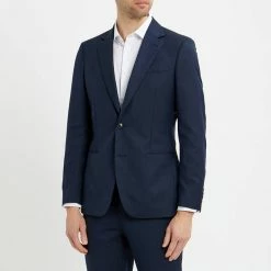 Reiss Navy Field Wool Blend Suit Jacket