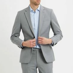 Reiss Grey Field Wool Blend Suit Jacket