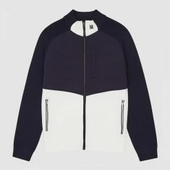 Reiss Navy Sprinter Colourblock Zip Jacket -JacketsSale Sales 18264659 4
