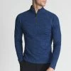 Reiss Blue Bennet Half Zip Funnel Neck Jumper -JacketsSale Sales 18264678 1