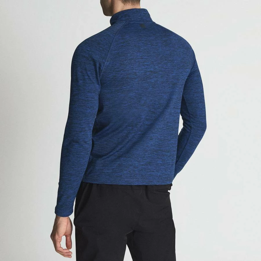 Reiss Blue Bennet Half Zip Funnel Neck Jumper 4 Reiss Blue Bennet Half Zip Funnel Neck Jumper - Image 2