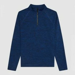 Reiss Blue Bennet Half Zip Funnel Neck Jumper 9 Reiss Blue Bennet Half Zip Funnel Neck Jumper -JacketsSale Sales 18264678 4