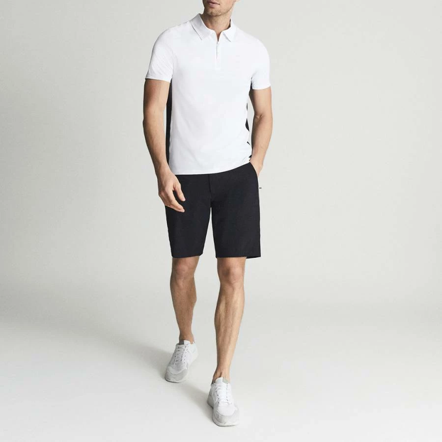 Reiss White Drake Half Zip Stripe Polo Shirt 4 Reiss White Drake Half Zip Stripe Polo Shirt - Image 3