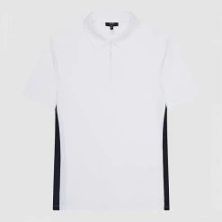 Reiss White Drake Half Zip Stripe Polo Shirt 8 Reiss White Drake Half Zip Stripe Polo Shirt -JacketsSale Sales 18264726 4