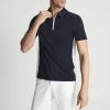 Reiss Navy Drake Half Zip Stripe Polo Shirt -JacketsSale Sales 18264739 1