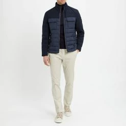 Reiss Navy Grant Contrast Quilted Jacket 8 Reiss Navy Grant Contrast Quilted Jacket -JacketsSale Sales 18264791 3