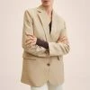 Mango Ecru Oversized Suit Jacket -JacketsSale Sales 18266156 1