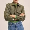 Mango Khaki Cropped Jacket -JacketsSale Sales 18266962 1
