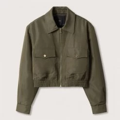 Mango Khaki Cropped Jacket -JacketsSale Sales 18266962 4
