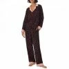 DKNY Black Hearts Love Satin Notch Collar Pajama Set -JacketsSale Sales 18274609 1