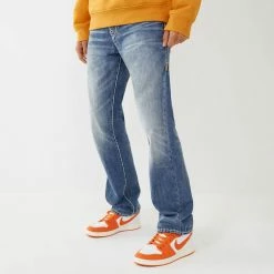 True Religion Light Blue Ricky Straight Leg Jeans