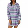 Lauren Ralph Lauren Purple Brushed Twill Check Sleepshirt 2 Lauren Ralph Lauren Purple Brushed Twill Check Sleepshirt -JacketsSale Sales 18288592 1
