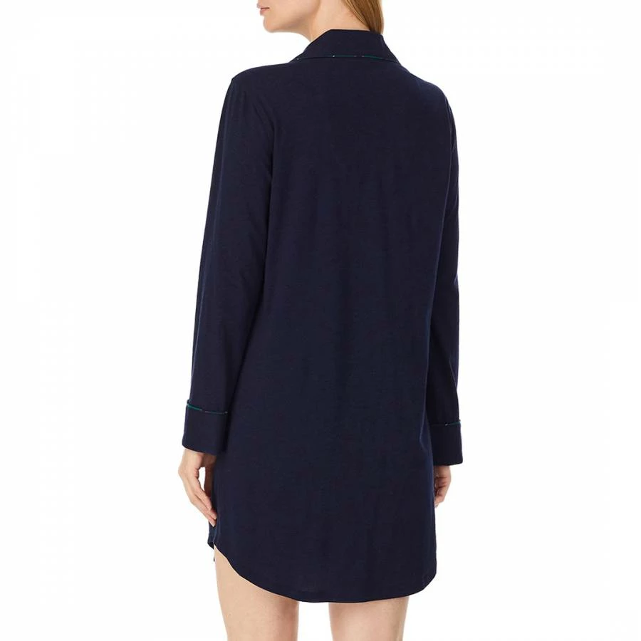 Lauren Ralph Lauren Navy Classic Knits Notch Collar Sleepshirt 4 Lauren Ralph Lauren Navy Classic Knits Notch Collar Sleepshirt - Image 2