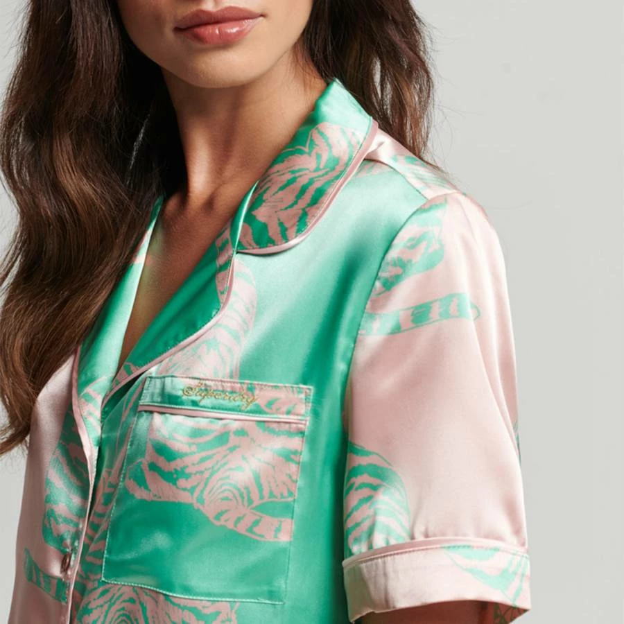 Superdry SATIN SLEEPWEAR SS SHIRT 5 Superdry SATIN SLEEPWEAR SS SHIRT - Image 3