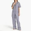 Victoria Beckham Navy Striped Cotton Pyjama Set -JacketsSale Sales 18302884 1