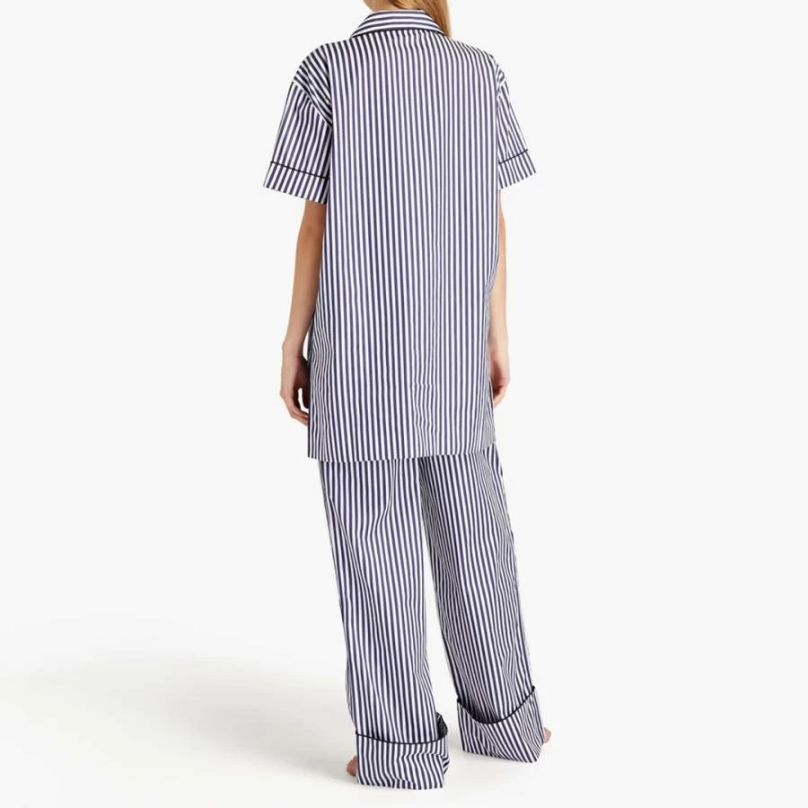 Victoria Beckham Navy Striped Cotton Pyjama Set 4 Victoria Beckham Navy Striped Cotton Pyjama Set - Image 2