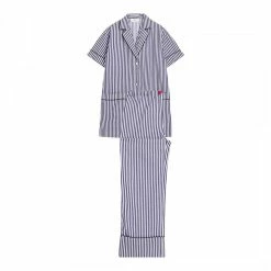 Victoria Beckham Navy Striped Cotton Pyjama Set 7 Victoria Beckham Navy Striped Cotton Pyjama Set -JacketsSale Sales 18302884 3