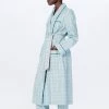 Victoria Beckham Mint Green Checked Nightwear Cotton Robe 1 Victoria Beckham Mint Green Checked Nightwear Cotton Robe -JacketsSale Sales 18302922 1