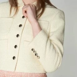 L.K. Bennett Cream Hope Cotton Blend Jacket 7 L.K. Bennett Cream Hope Cotton Blend Jacket -JacketsSale Sales 18312401 3