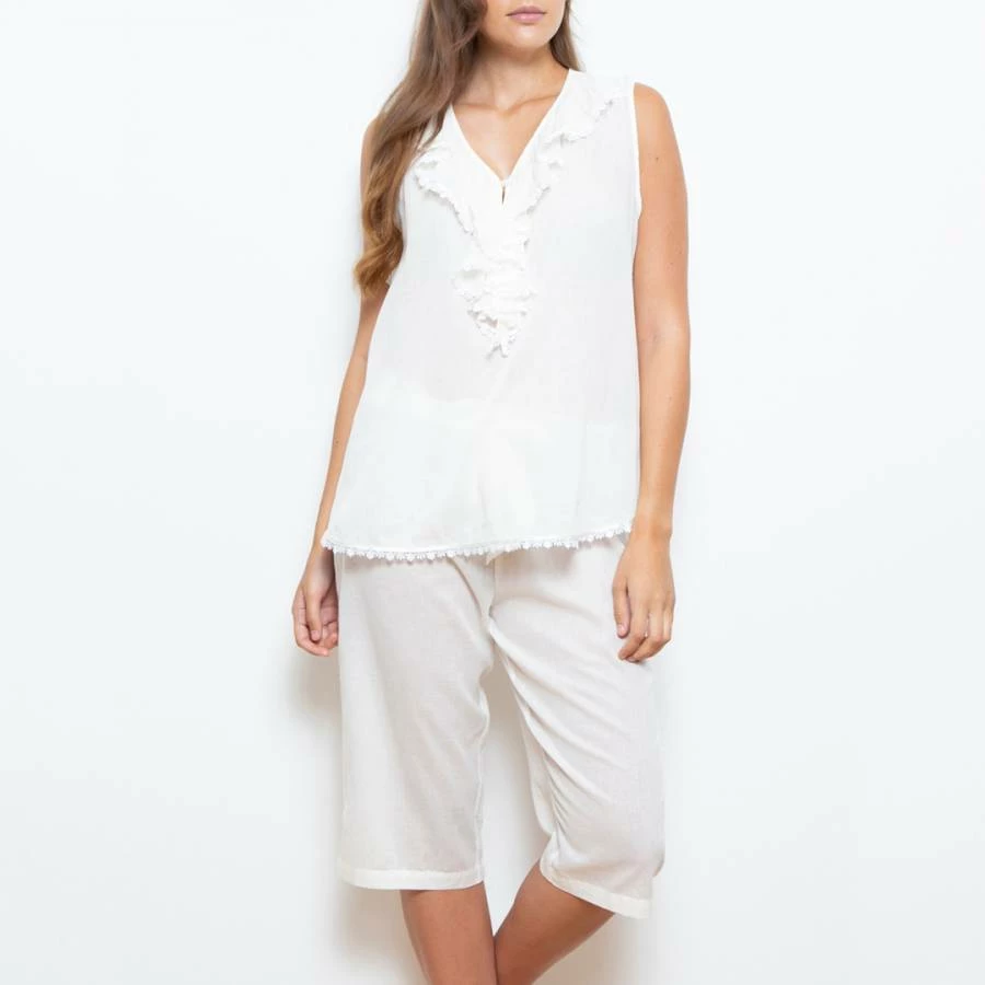 Cottonreal White Tawny Pyjama Set 4 Cottonreal White Tawny Pyjama Set - Image 2