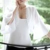 Cottonreal White Yasmin Bolero Bed Jacket