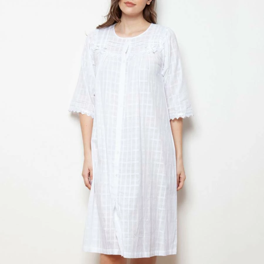 Cottonreal White Ina Nightdress 4 Cottonreal White Ina Nightdress - Image 2