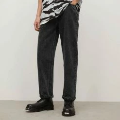AllSaints Washed Black Reeves Straight Jeans