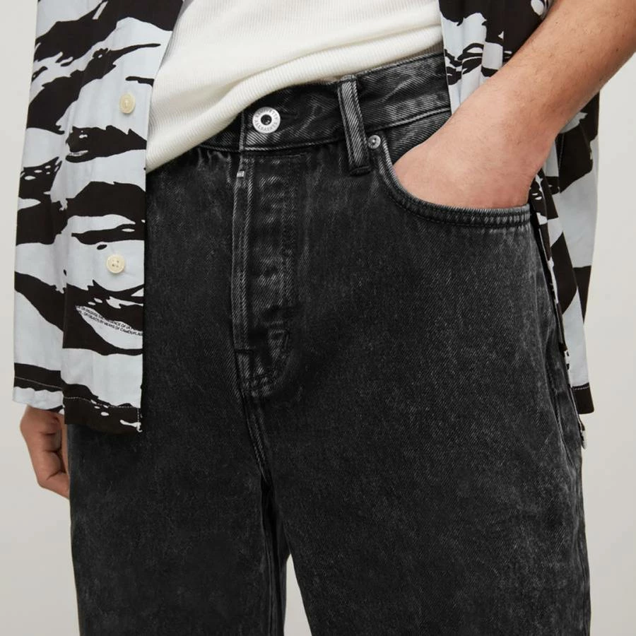 AllSaints Washed Black Reeves Straight Jeans 6 AllSaints Washed Black Reeves Straight Jeans - Image 4