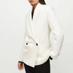 AllSaints White Lalia Cashmere Blend Blazer