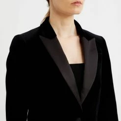 Reiss Black Garnet Cotton Blazer -JacketsSale Sales 18337075 3