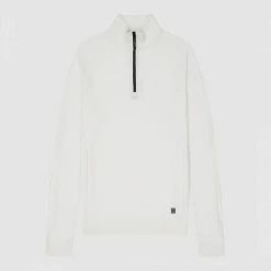 Reiss White Affleck Half Zip Merino Wool Jumper -JacketsSale Sales 18339213 4