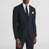 Reiss Navy Kin Single Breasted Linen Jacket -JacketsSale Sales 18339557 1