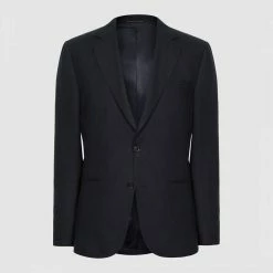 Reiss Navy Kin Single Breasted Linen Jacket 9 Reiss Navy Kin Single Breasted Linen Jacket -JacketsSale Sales 18339557 4