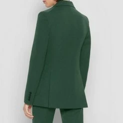 Victoria Beckham Green Wool Fitted Jacket -JacketsSale Sales 18340400 3