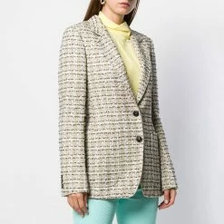 Victoria Beckham Multi Faye Cotton Blend Jacket