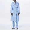 Victoria Beckham Blue Cotton Chambray Robe 1 Victoria Beckham Blue Cotton Chambray Robe -JacketsSale Sales 18340660 1